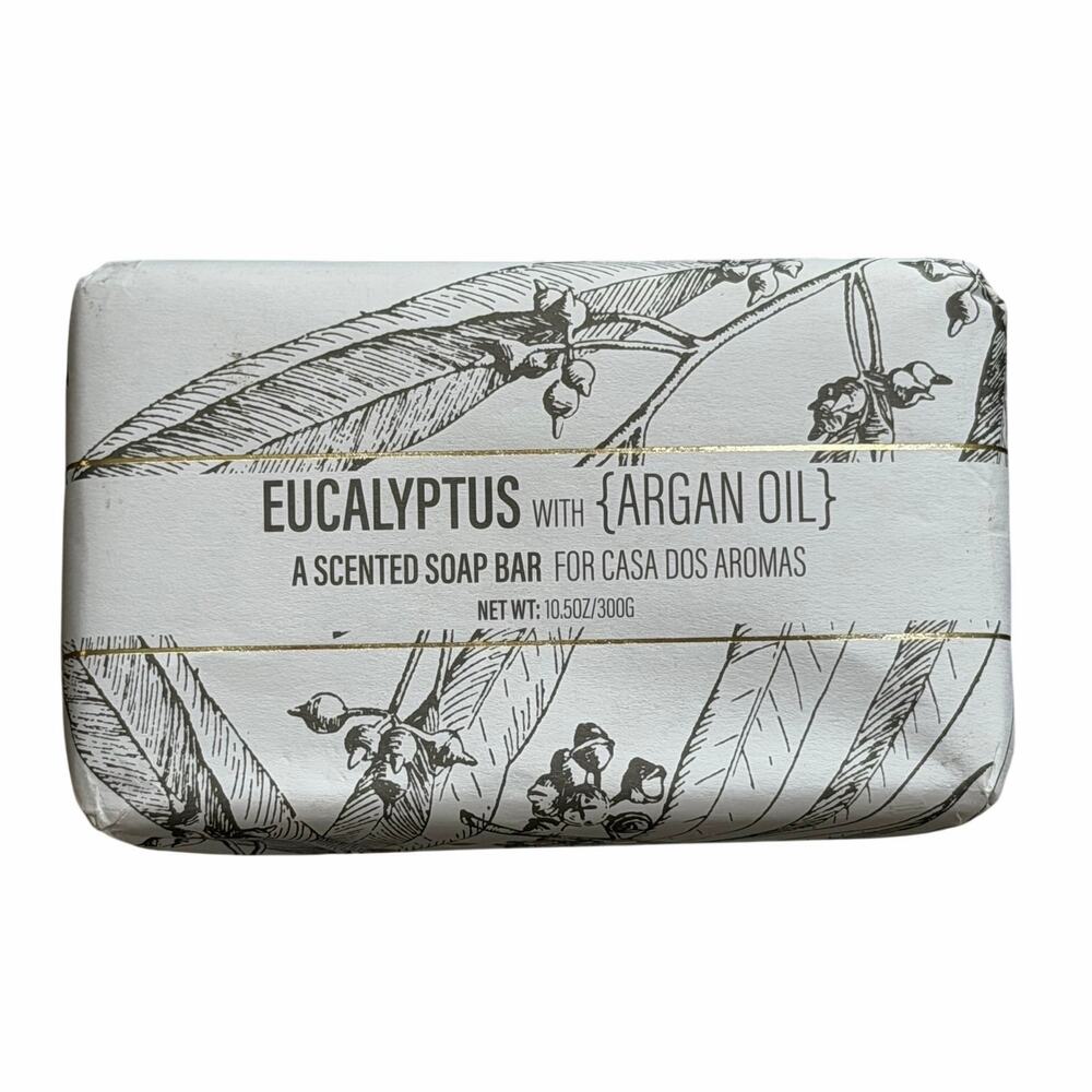 Casa Dos Aromas Eucalyptus with Argan oil scented bar soap 10.5 oz